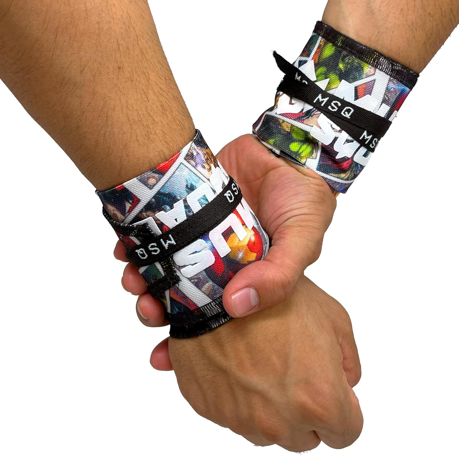 Gripzora Primal Matrix wrist wraps, showing the unique design and providing superior stability for calisthenics and heavy weightlifting.