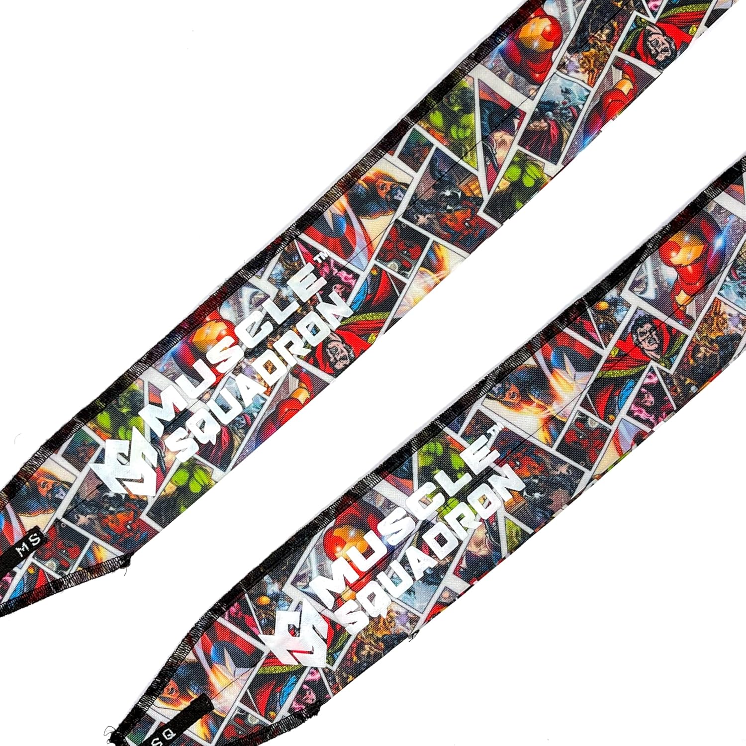 Close-up of Gripzora Primal Matrix wrist wraps, highlighting their reinforced stitching and durable material for heavy calisthenics and weightlifting.
