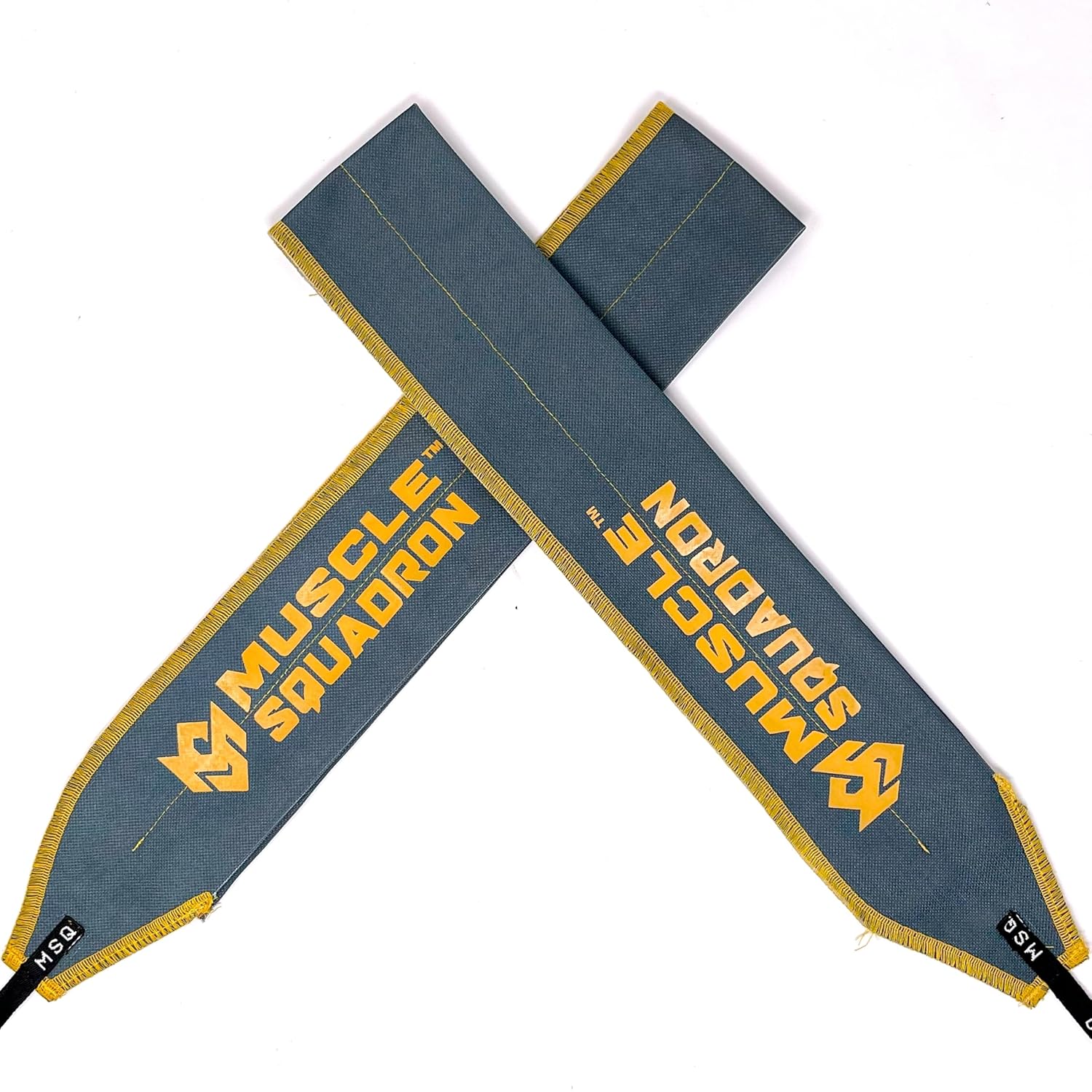 A pair of Gripzora Urban Grime wrist wraps, showing their unique geometric design and quality stitching for calisthenics and weightlifting.