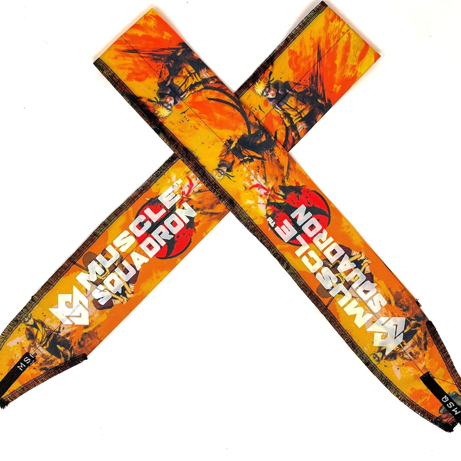 A pair of Gripzora Power Weave wrist wraps, showing their unique geometric design and quality stitching for calisthenics and weightlifting.